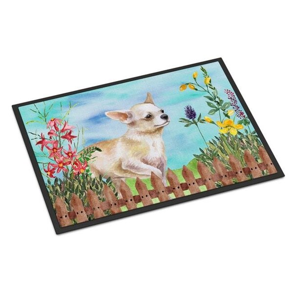 Carolines Treasures Carolines Treasures CK1259MAT Chihuahua Leg up Spring Indoor or Outdoor Mat - 18 x 27 in. CK1259MAT - main